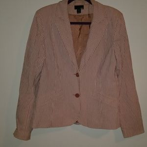 Pink Seersucker Blazer